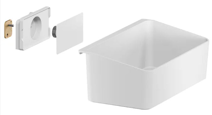 TESA Ordnungsbox – ABS-Kunststoff, Weiss, 24 × 8,5 × 14 cm – 1er-Pack
