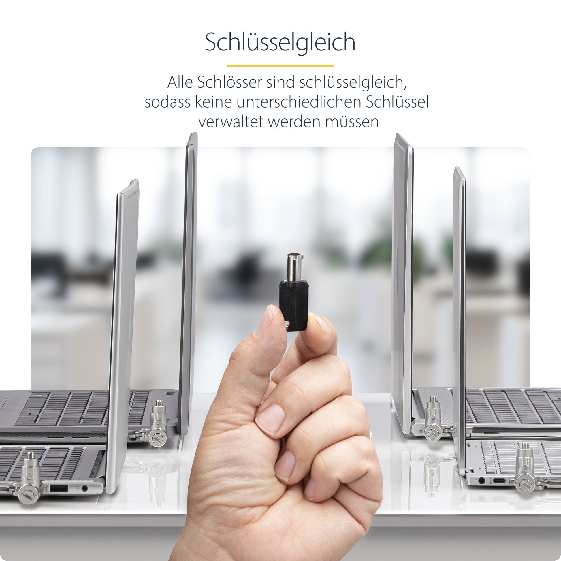 StarTech.com 25er-Pack Laptop-Kabelschloss – für Laptop – Kensington, 2 m, 4,4 mm – Schwarz