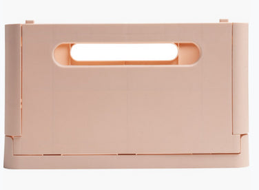 Exacompta Skandi Aufbewahrungsbox A4+ – klappbar, stapelbar, 375 × 40 × 275 mm, hellrosa, Kunststoff