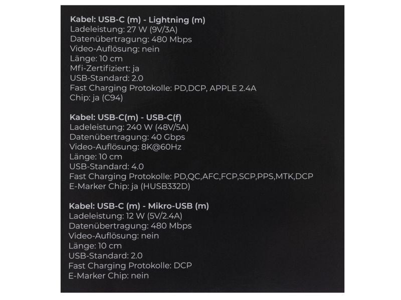 ONIT USB-Kabel, USB-C zu Lightning, 0,9 m, USB 2.0, Lade-/Datenkabel