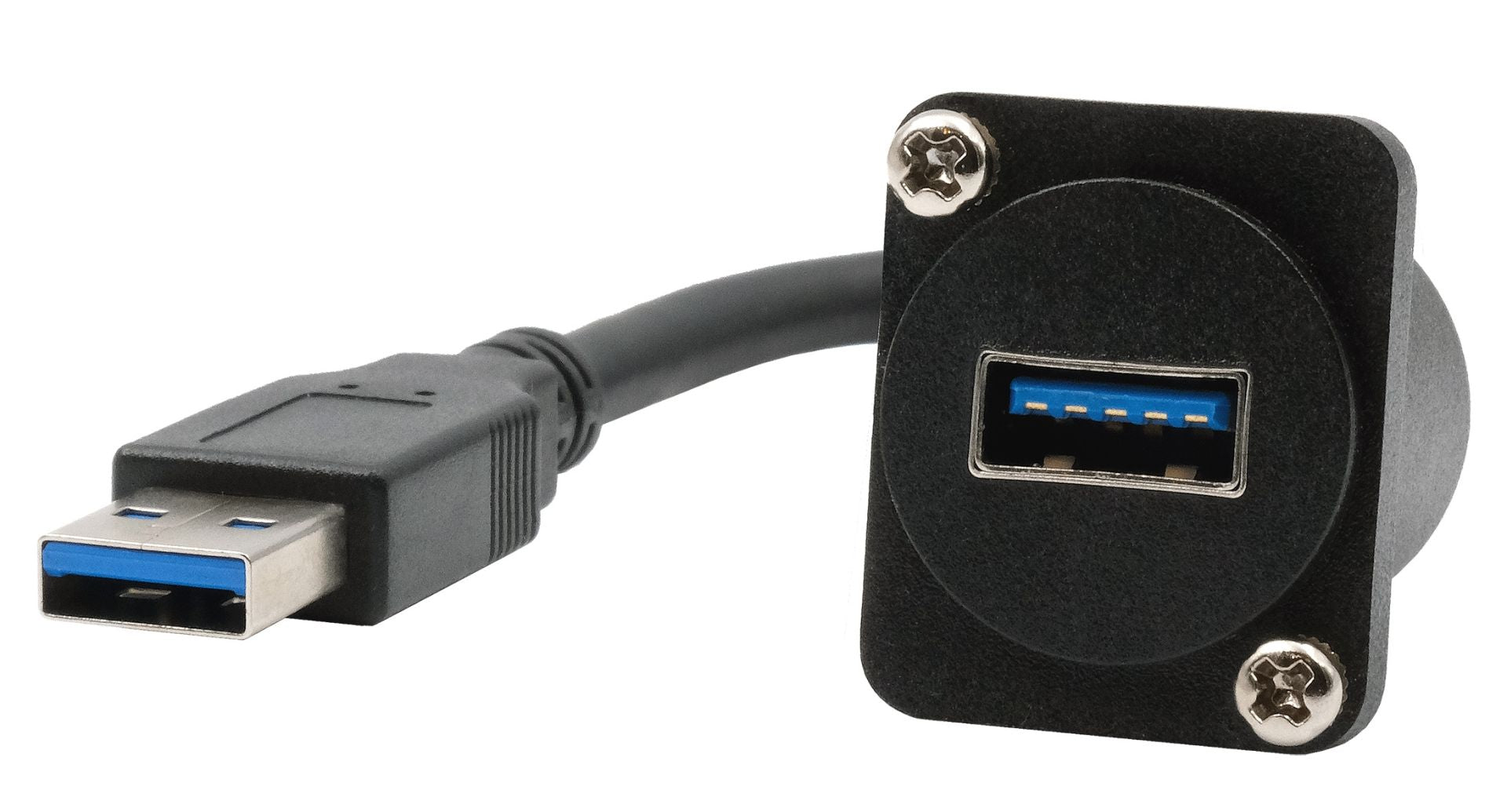 EXSYS USB-Adapter USB-A Buchse auf USB-A Stecker – USB 3.2 Gen 1 (5 Gbit/s) – Schwarz