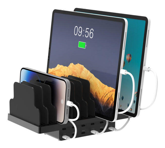 LMP SmartCharge 12P Ladestation – 144 W, 12× USB-C, GaN – für Apple