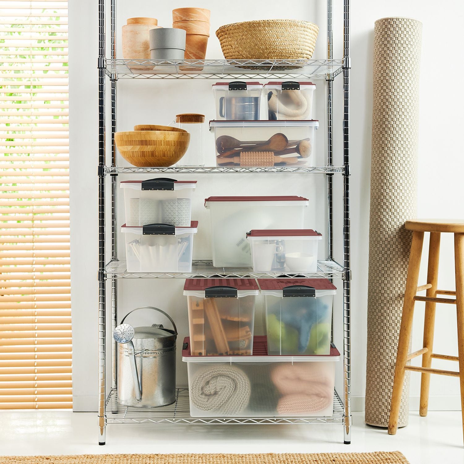 Rotho Aufbewahrungsbox – Kunststoff, Transparent, 40 × 18 × 57 cm – 3er-Pack