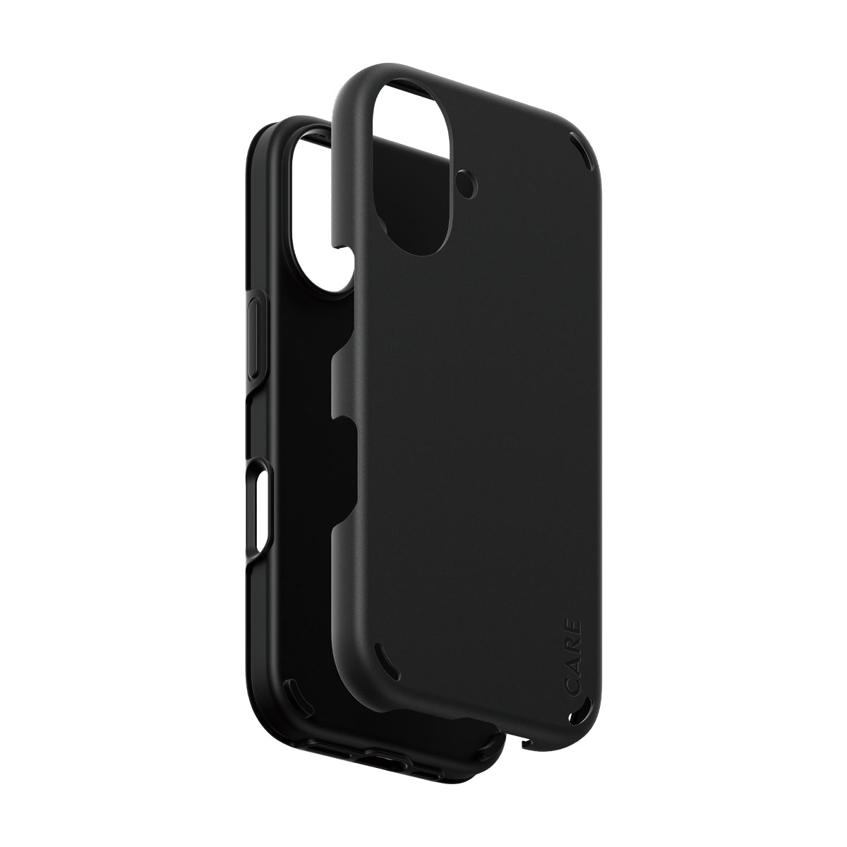 PanzerGlass CARE Backcover – für Apple iPhone 16, Recycling-Kunststoff, schwarz, bis 4,8 m sturzsicher