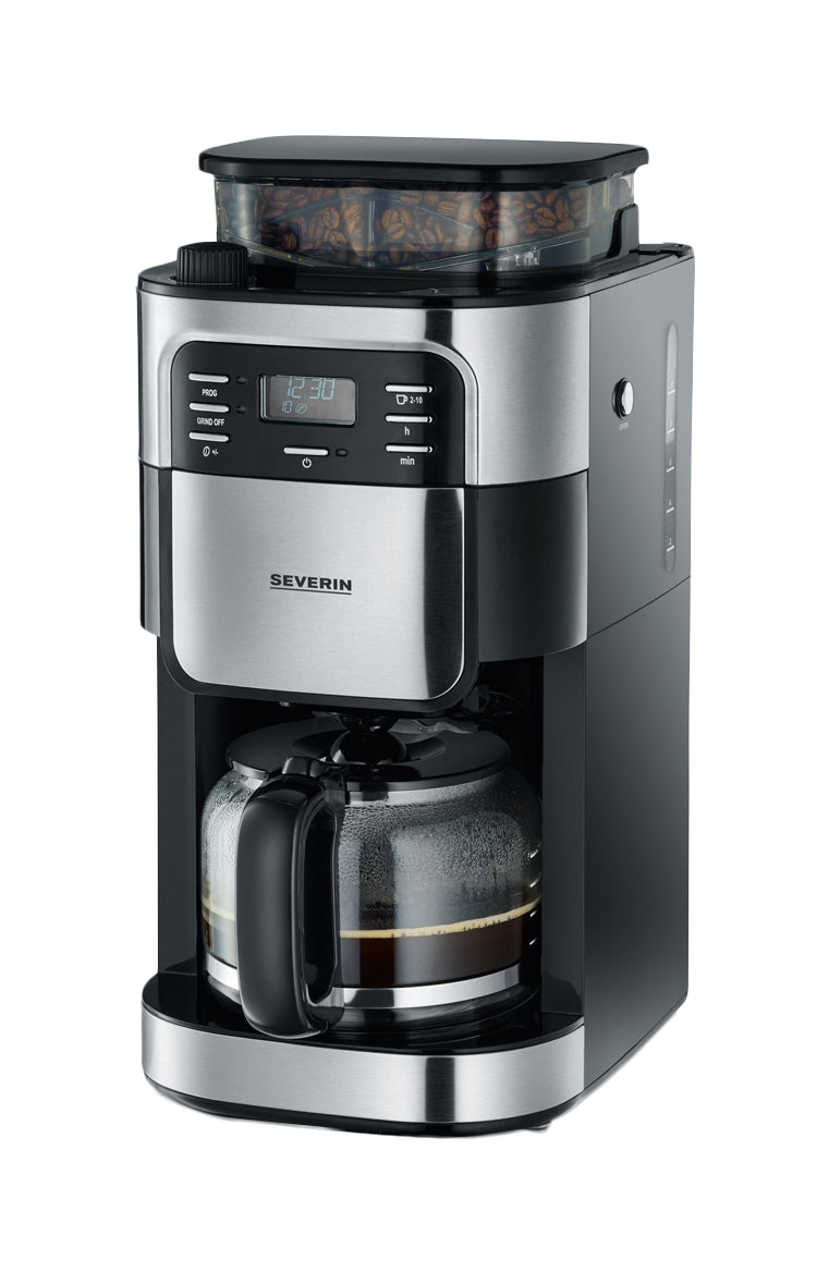 Severin KA4810 Filterkaffeemaschine – 10 Tassen, 1,4 l, Karaffe, Schwarz/Edelstahl