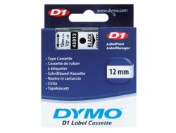 DYMO Schriftband – 12 mm × 7 m, weiss, schwarz – für LabelManager, LabelWriter 450 DUO – D1-TAPE