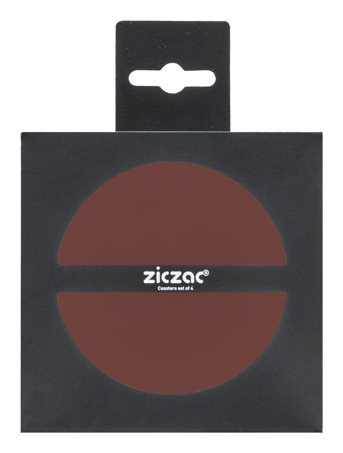 Tiseco Untersetzer – 4er Set, Ø 10,0 cm, Kunstleder, Rot, für Gläser