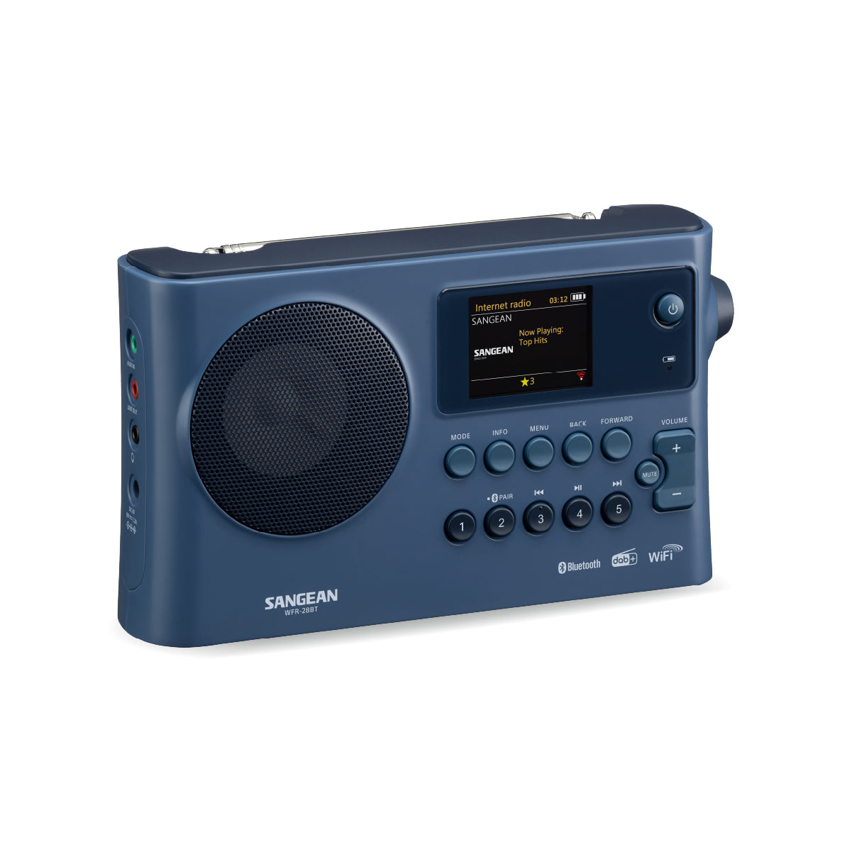 Sangean WFR-28BT – Internetradio, DAB+/UKW, Bluetooth, WLAN – Dunkelblau