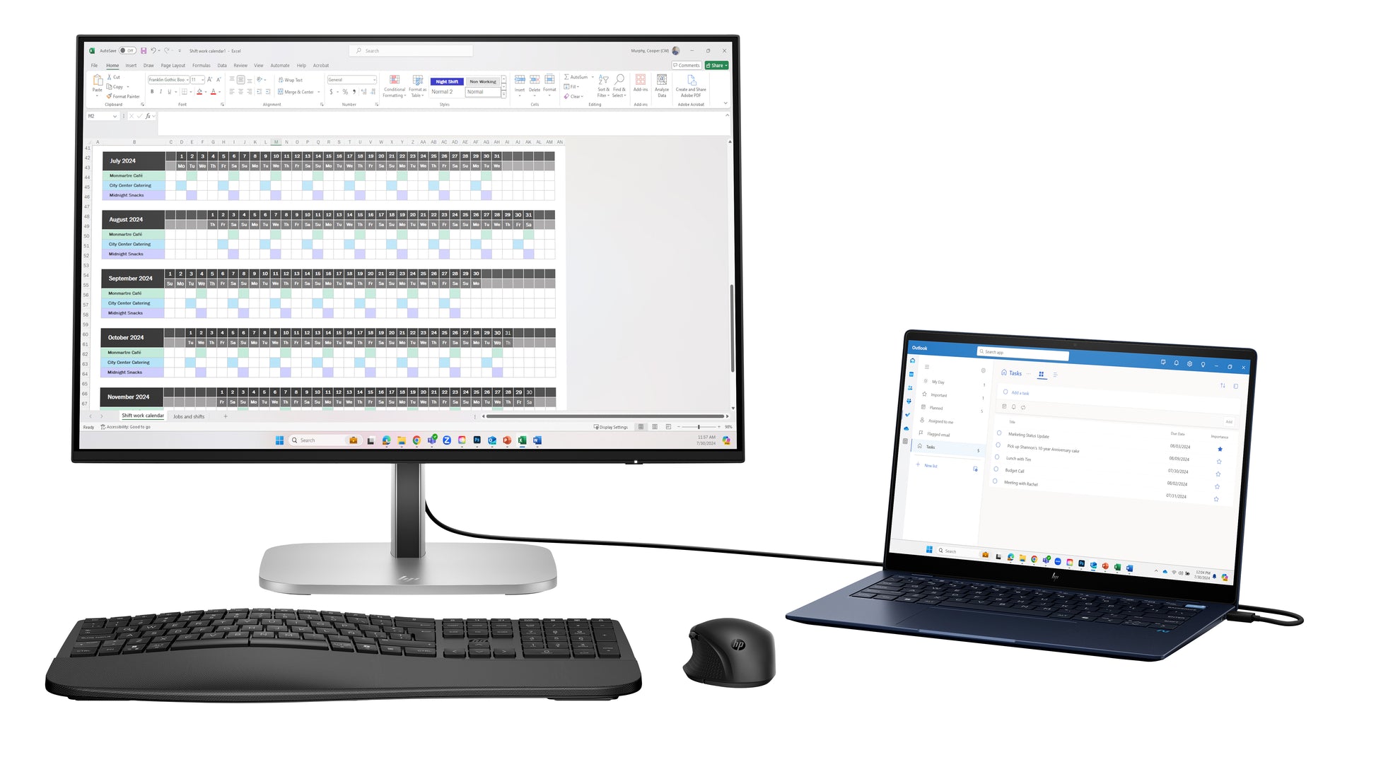 HP 524PN – Monitor, 24", 1920 × 1200, IPS, 100 Hz, 350 cd/m², DisplayPort, HDMI, USB
