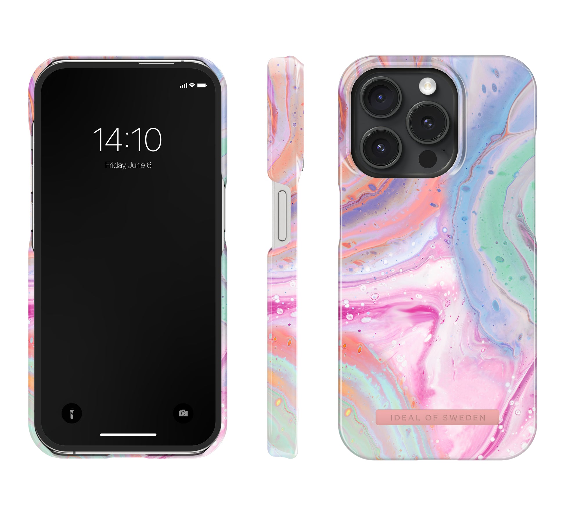 Ideal of Sweden – Backcover – für Apple iPhone 15 Pro – Pastellmarmor – PC, MagSafe-kompatibel