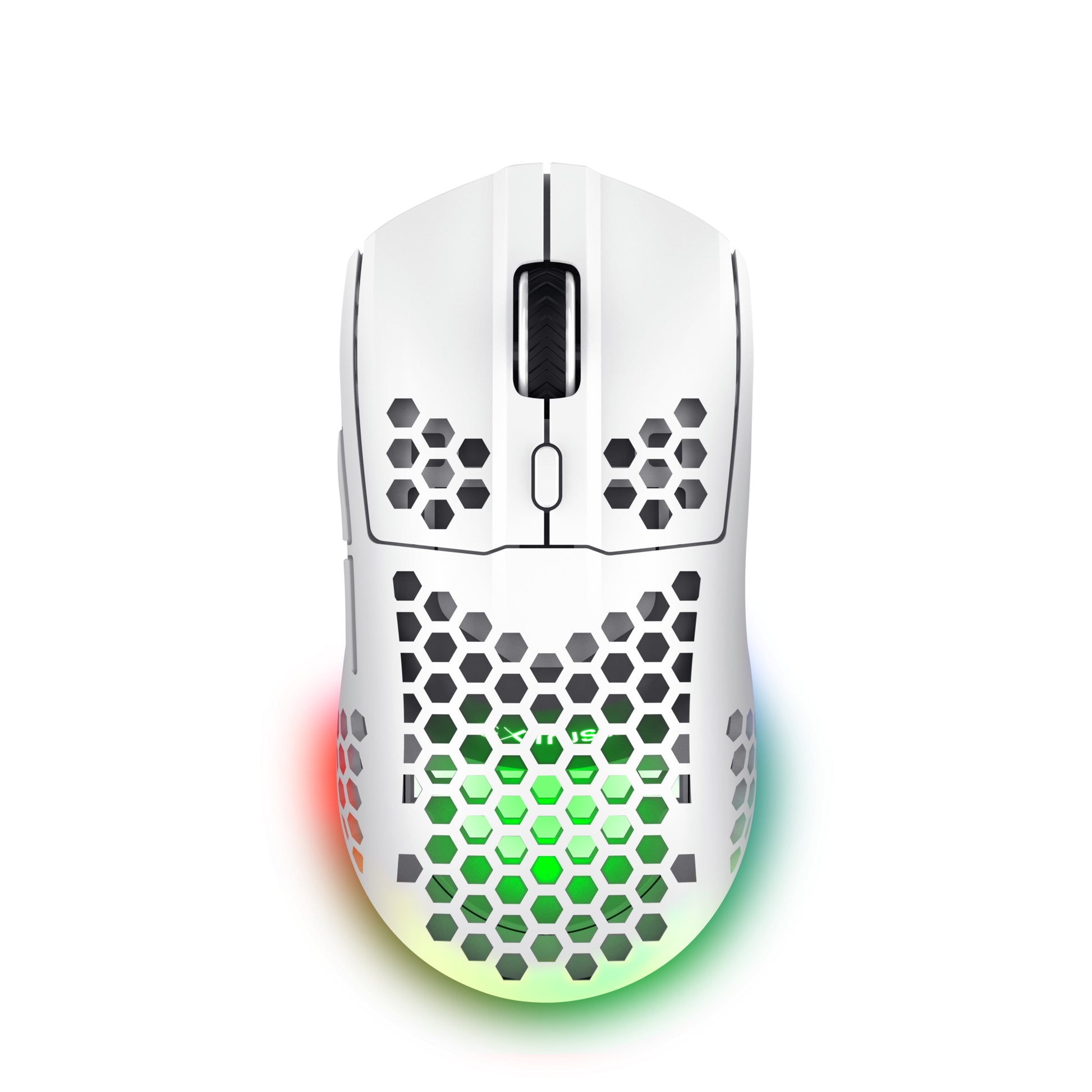 Trust GXT 929 Helox – Gaming-Maus – Kabellos (2,4 GHz), 4800 DPI, RGB-Beleuchtung, Rechtshänder, Weiss