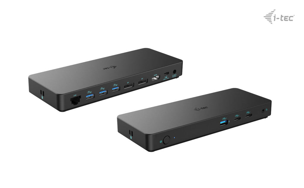 i-tec Gen2 Pro Dockingstation – USB-C, 2× DP, 1× HDMI, 5× USB-A, 100 W PD, GbE, 3,5 mm Audio, für Windows/Mac