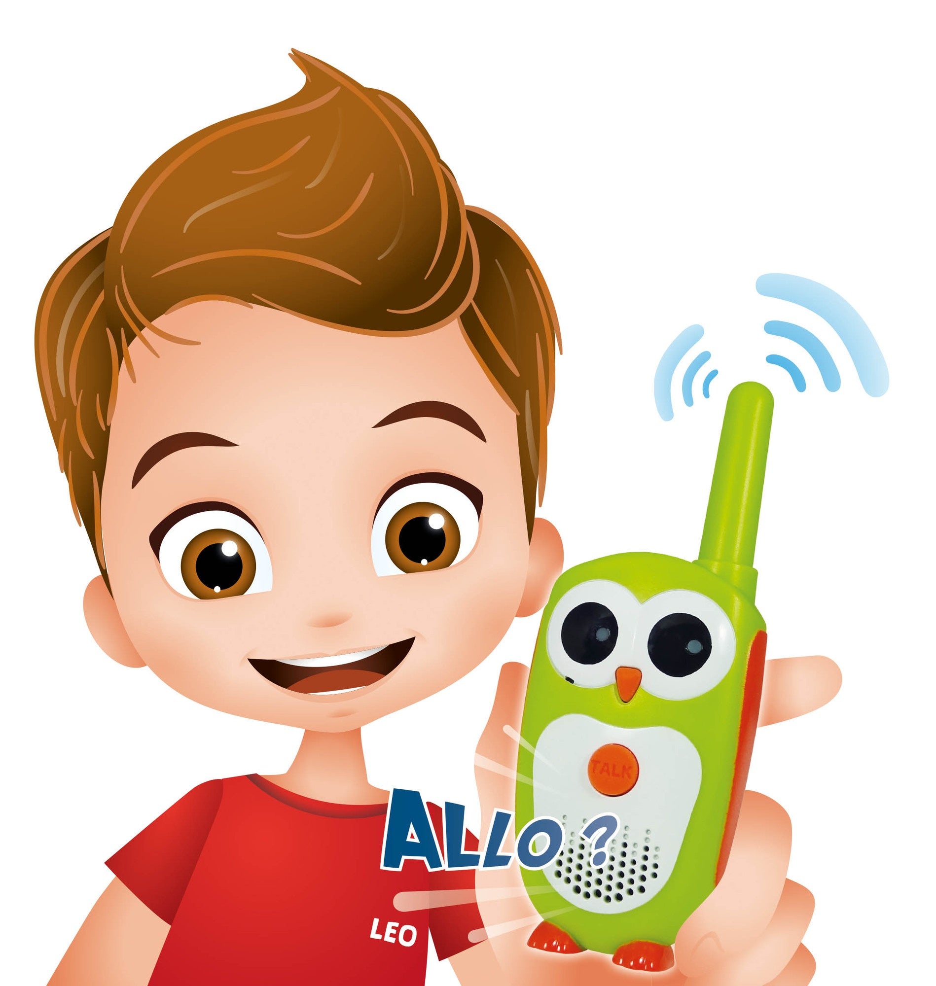 Buki Walkie-Talkie Junior – 2 km Reichweite – 2 Stück – ab 4 Jahren – Grün/Orange