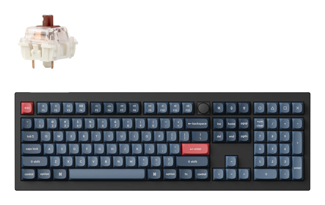 Keychron V6 Max – Tastatur – Mechanisch, RGB – Bluetooth & 2,4 GHz – QWERTZ (CH) – Schwarz