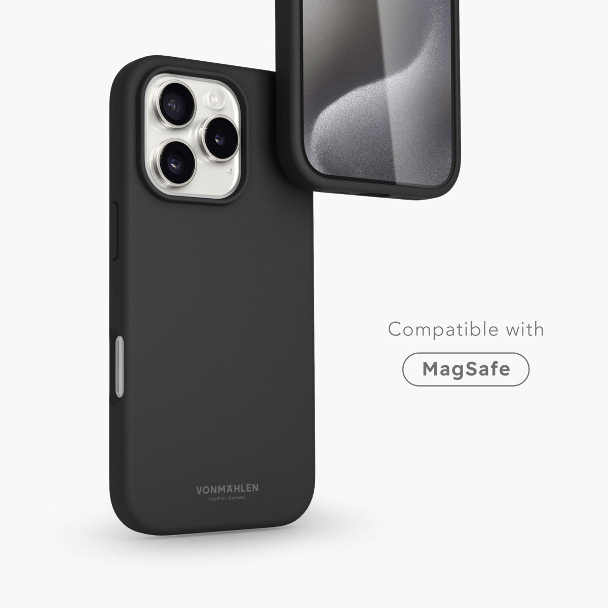 Vonmählen Backcover – für Apple iPhone 16 Pro Max, MagSafe, Silikon, Schwarz