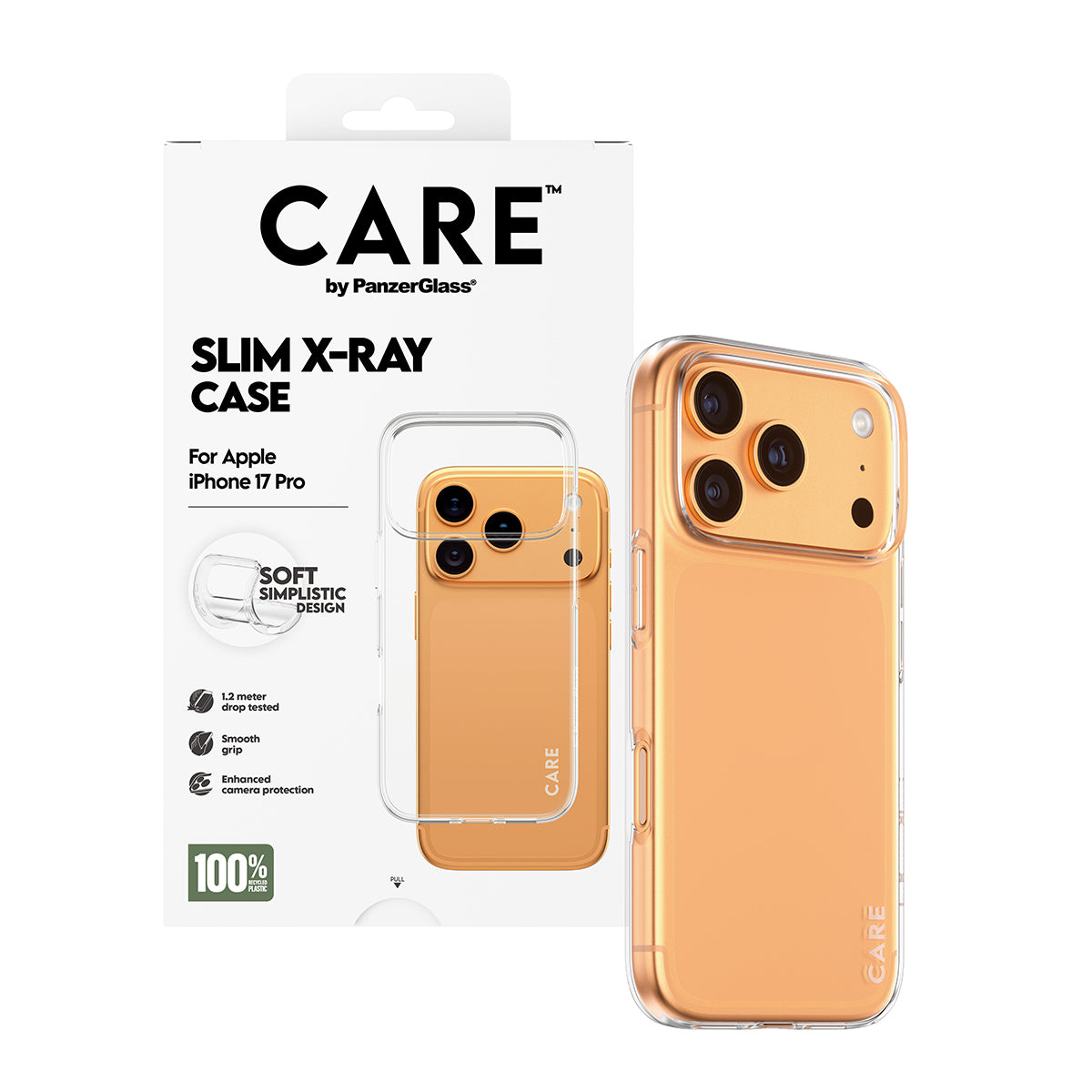 PanzerGlass Backcover CARE – für Apple iPhone 17 Pro – transparent