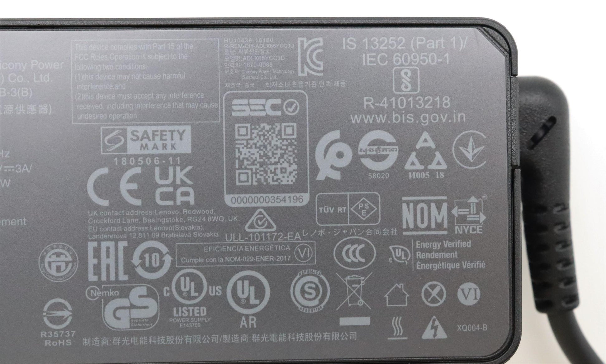 Lenovo 5A11E21011 USB-Ladegerät 65 W – 3-Port, PD – Schwarz