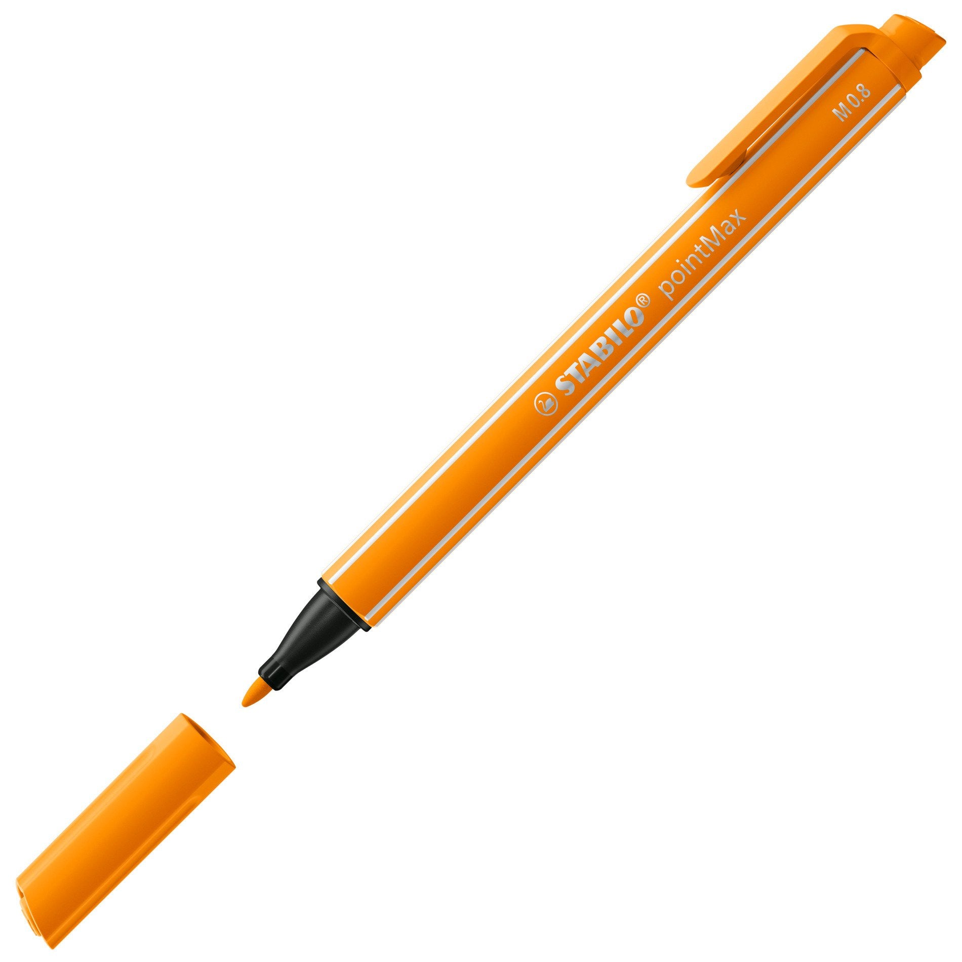 STABILO pointMax Fineliner – 0,8 mm, orange, belüftete Kappe