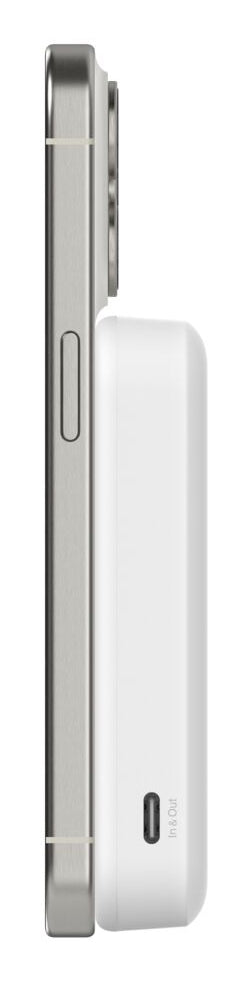 Belkin BoostCharge Pro – Powerbank (magnetisch/Wireless) – 8000 mAh, Wireless 15 W, Weiss