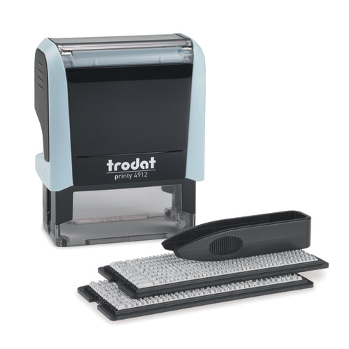 Trodat Motivstempel Printy 4912 – selbstfärbend, Kunststoff, 47 × 18 mm, mit auswechselbarem Stempelkissen