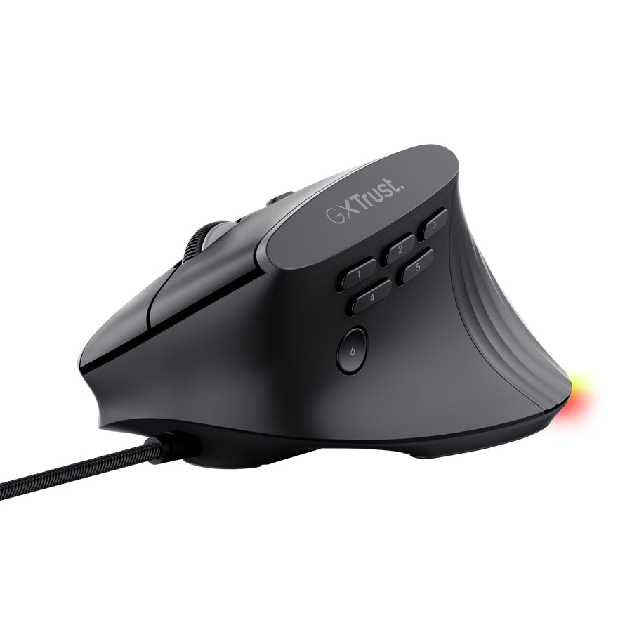 Trust GXT145 Rexxa – Gaming-Maus – Kabelgebunden (USB‑A), 12800 DPI, rechts, Schwarz