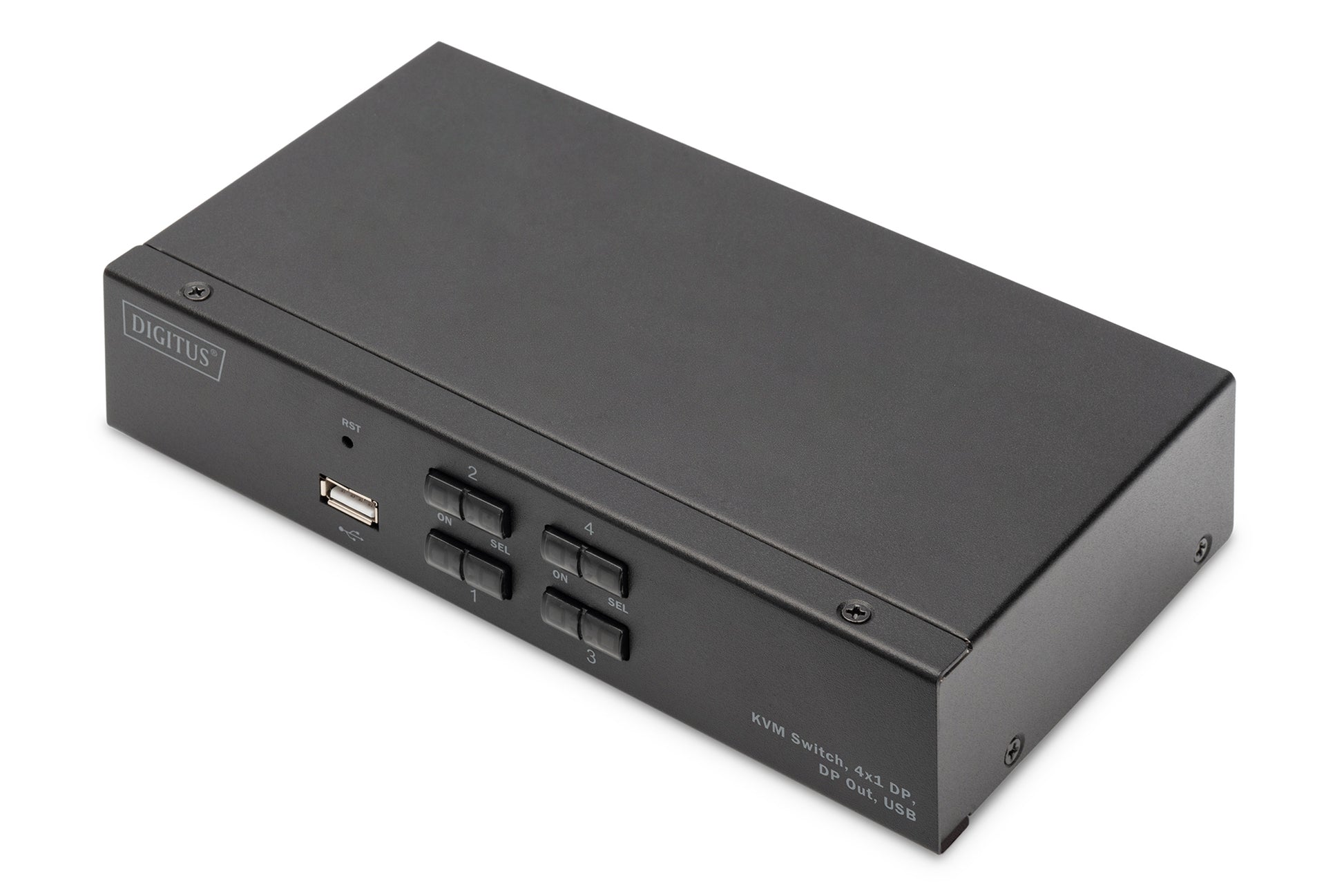 Digitus KVM-Switch 4×1, DisplayPort/USB 2.0, 4K (3840 × 2160), Audio
