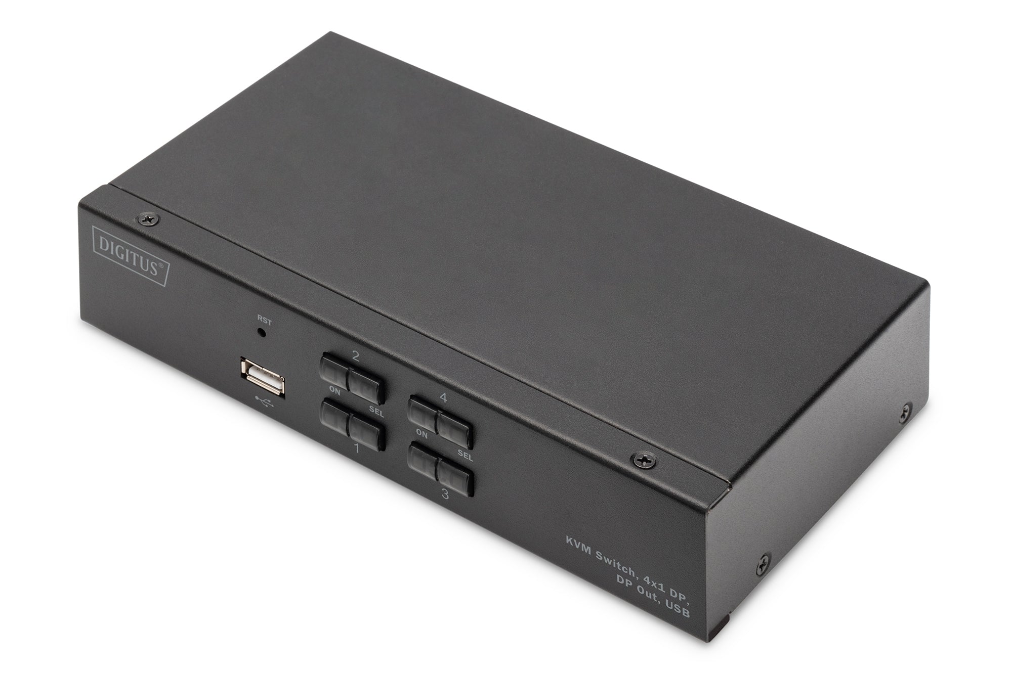 Digitus KVM-Switch 4×1, DisplayPort/USB 2.0, 4K (3840 × 2160), Audio