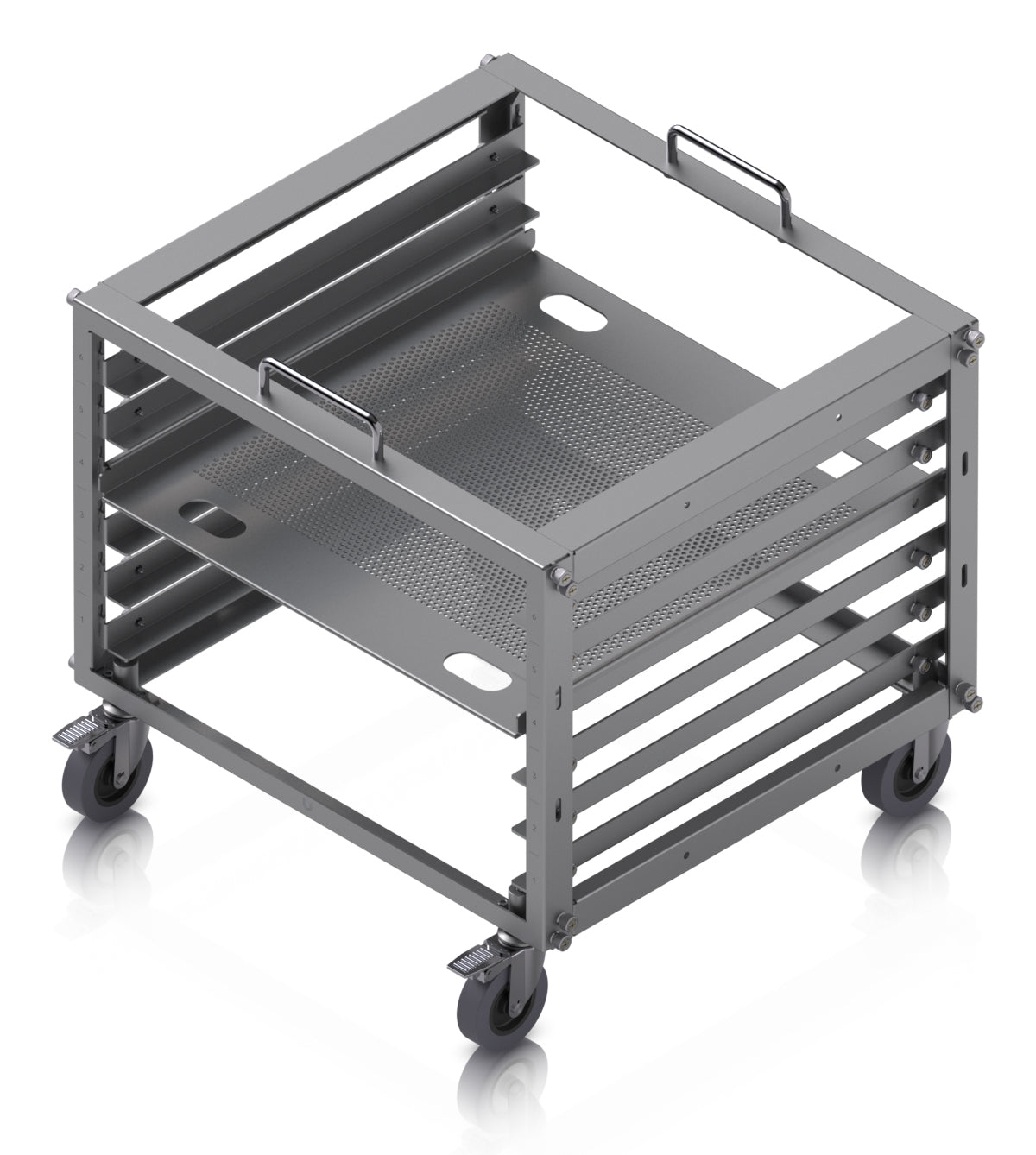Ubiquiti UACC-RACK-SHELF-TL Regalboden – perforiert, grau, B 460 × H 27,4 × T 453,8 mm, für toolless Mini-Rack