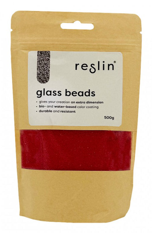 Reslin Glasperlen, rund – rot – Ø 1,4 mm – 500 g