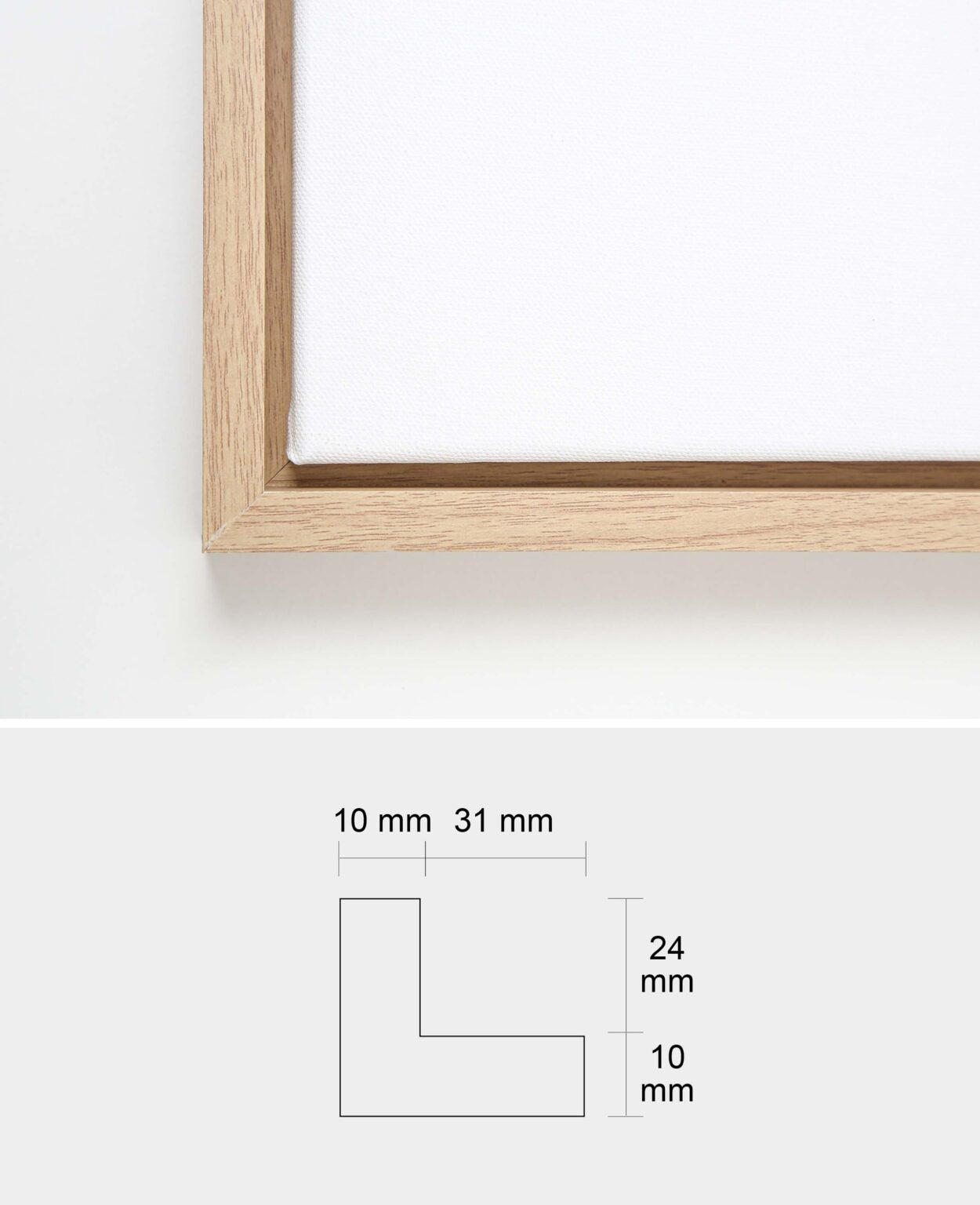 I am Creative Bilderrahmen – für 40 × 50 cm – Buche, natur