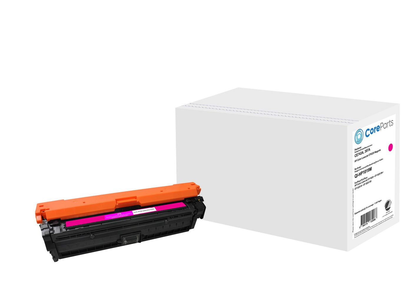 CoreParts Toner CE743A – Magenta, 7300 Seiten – für HP Color LaserJet CP5225 (307A)