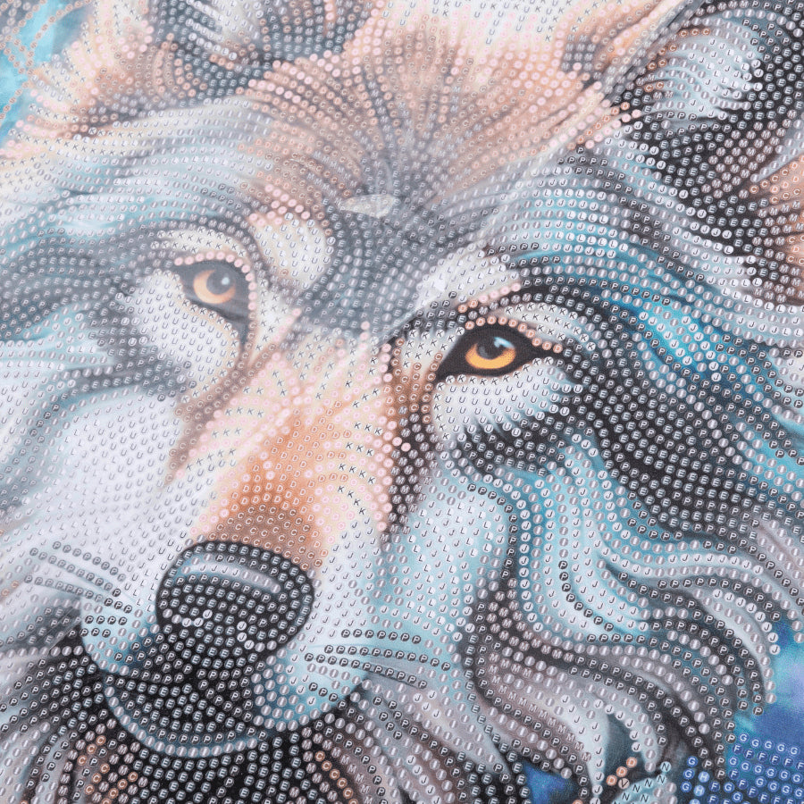 CRAFT Buddy Crystal Art Scroll – Diamond Painting Set Verzauberter Wolf – 40 × 50 cm – ab 8 Jahren