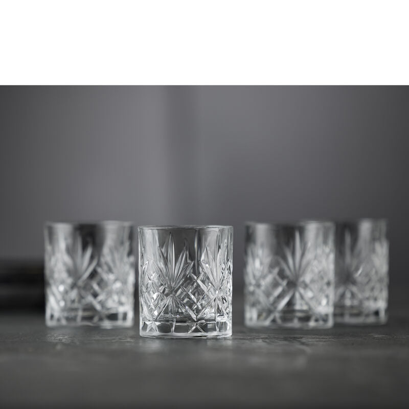 Lyngby Glas Lyngby Trinkglas Melodia – 6er Set, 230 ml, H 8,5 cm, Kristallglas, Transparent, spülmaschinenfest