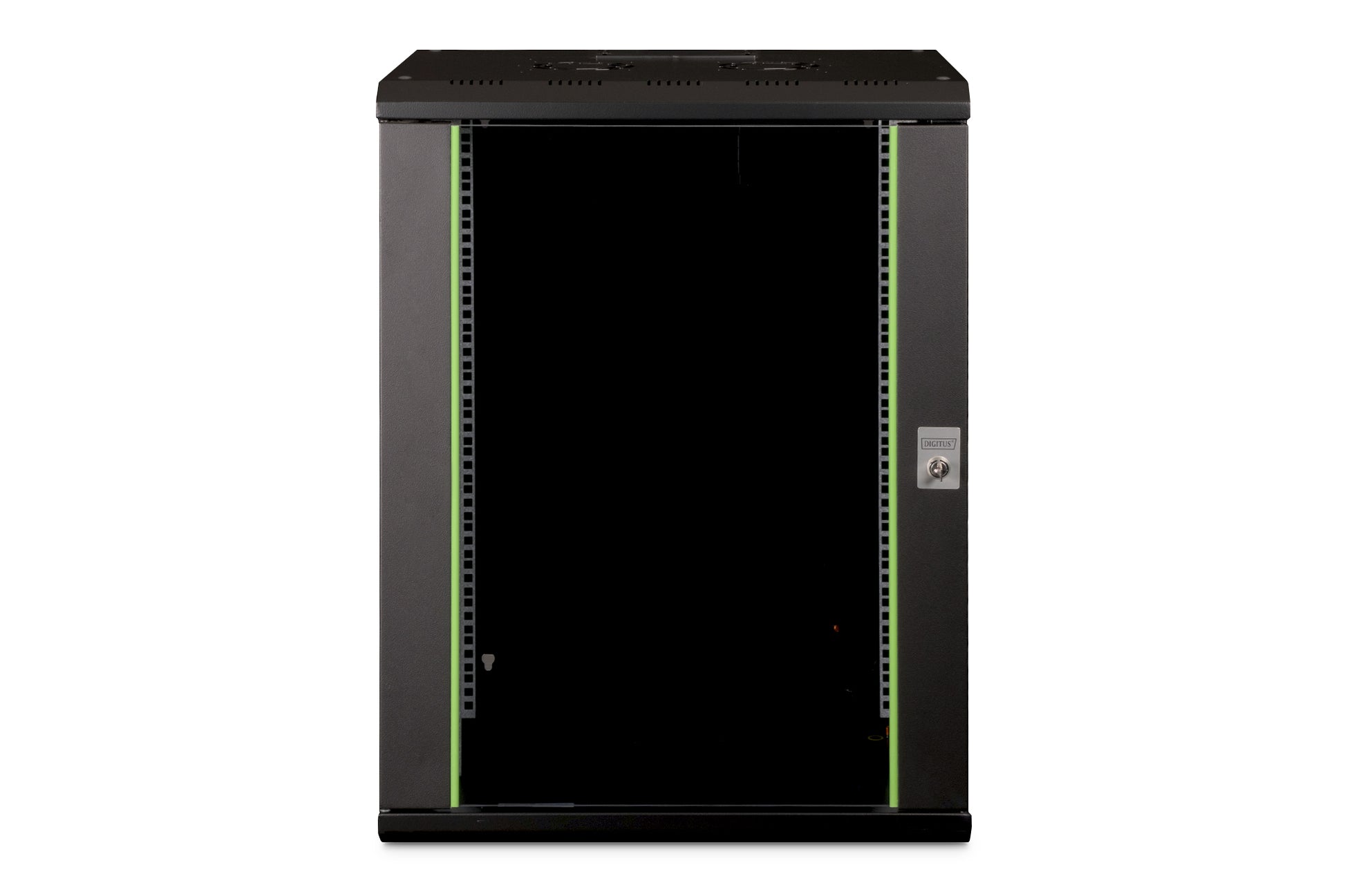 Digitus Unique – 19" Wandverteiler 16U, IP20, abschliessbar, 600 × 450 × 820 mm, schwarz, Stahl