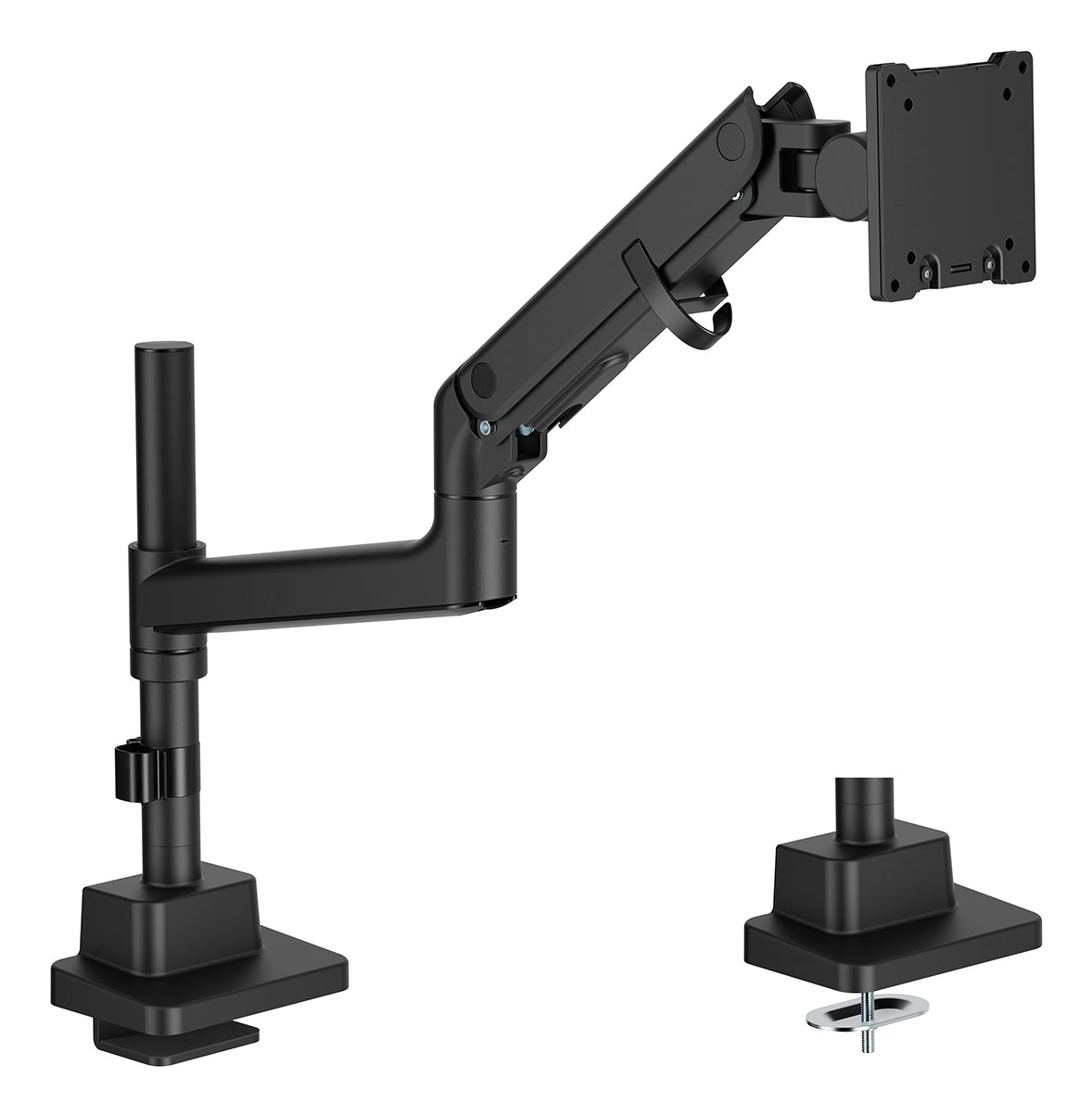 Digitus Tischhalterung, Tischklemme, bis 57", VESA 75 × 75/100 × 100 mm, 27 kg, Schwarz