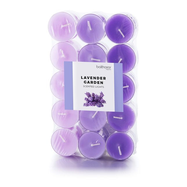 Balthasar Duftkerze – Lavendel – Ø 3,8 × 1,7 cm – 30 Stück – 4 h