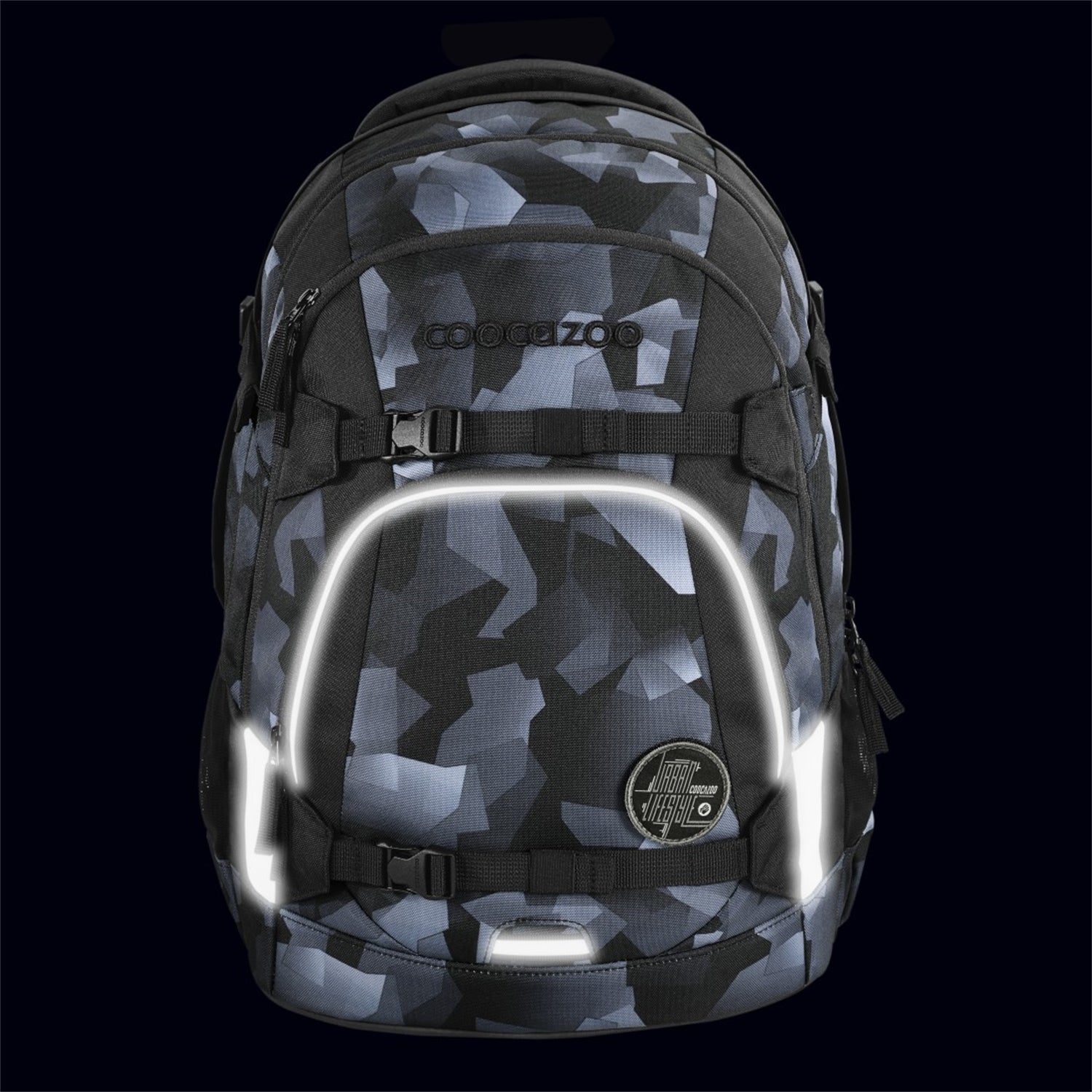 Coocazoo Rucksack Mate – Grey Rocks – 30,0 × 44,0 × 23,0 cm