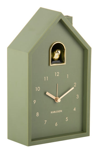 Karlsson Kuckucksuhr – 21,5 × 41 × 8,5 cm, Kobaltblau, Kunststoff
