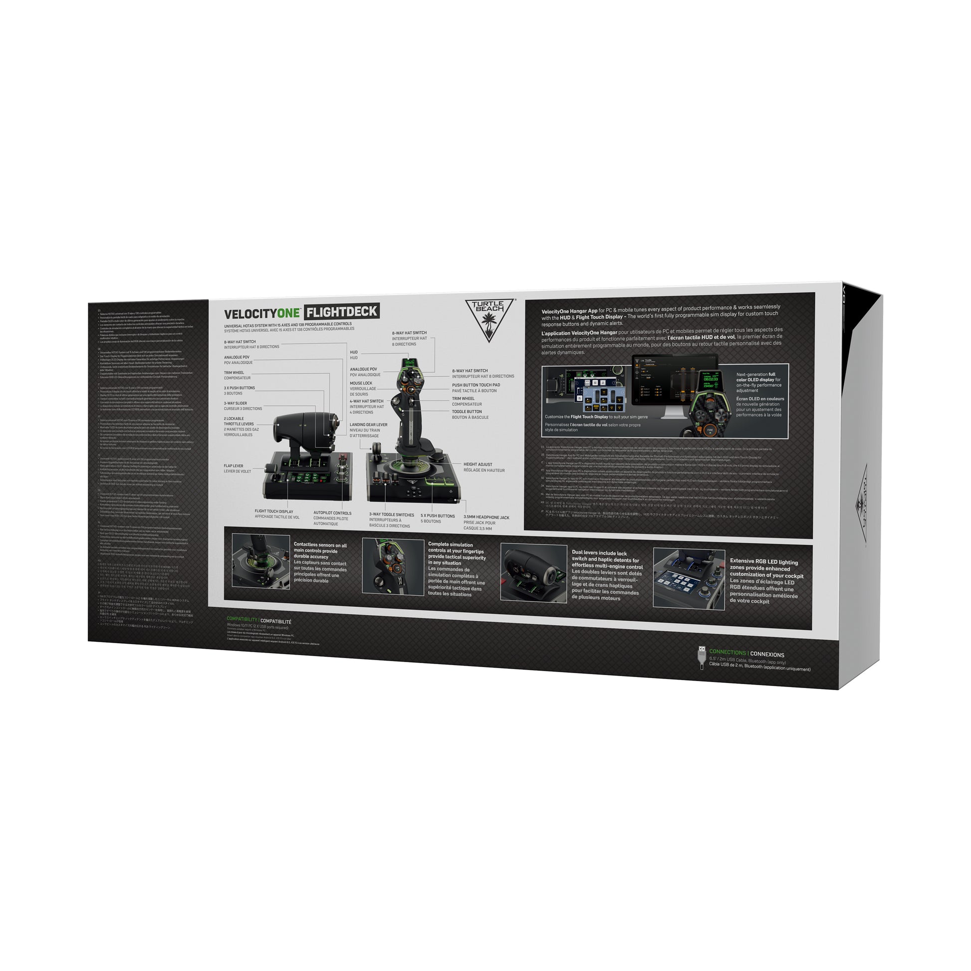 Turtle Beach VelocityOne Flightdeck – Joystick – USB (kabelgebunden), Schwarz, für PC (Windows 10, Windows 11)