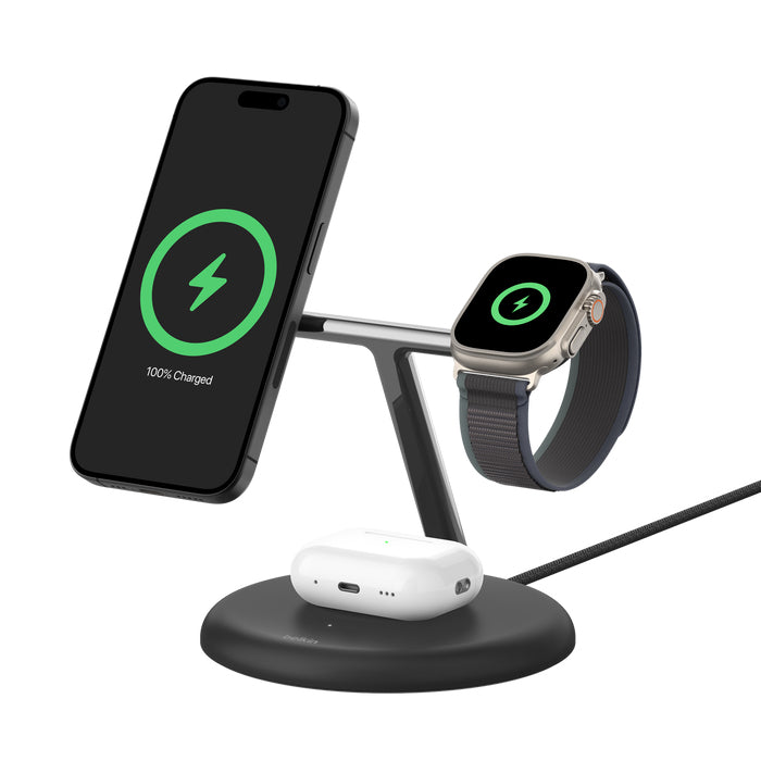 Belkin BoostCharge Pro Ladestation – Magnetisch, 3-in-1, Verstellbar