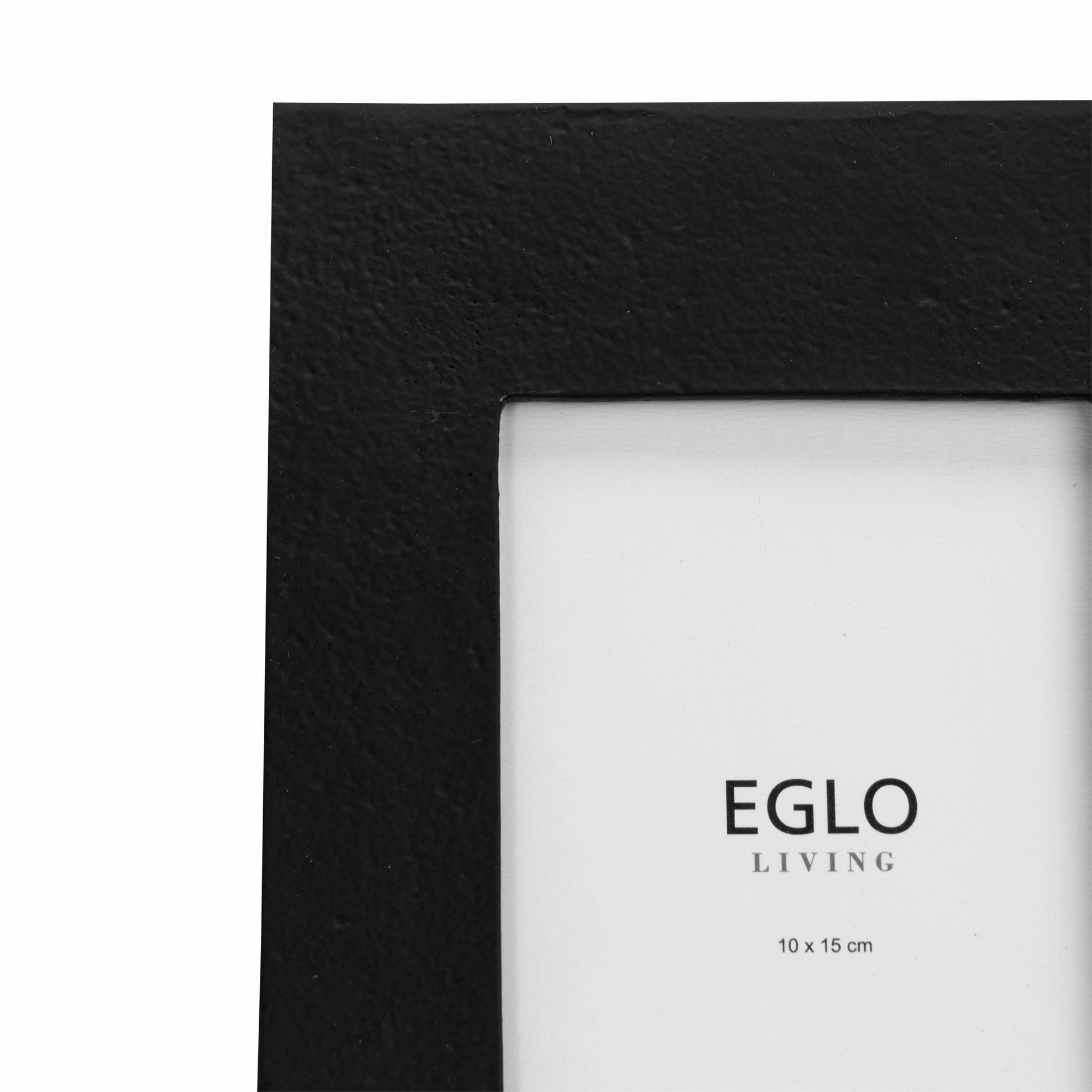 EGLO Bilderrahmen – für 10 × 15 cm – Aluminium & Glas & MDF, schwarz
