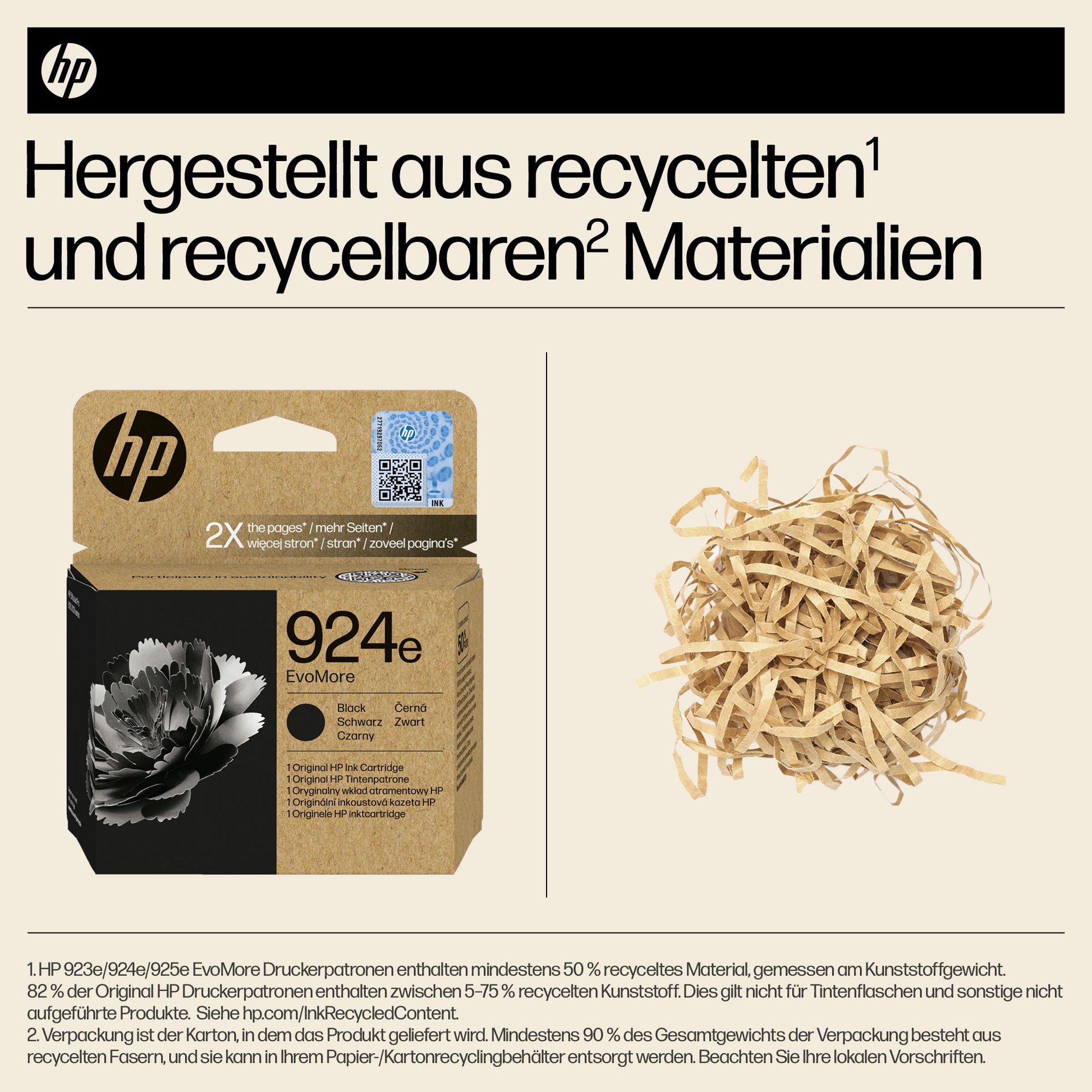HP 924EXL Schwarz Tintenpatrone (Original) – 1'000 Seiten – für HP 924e