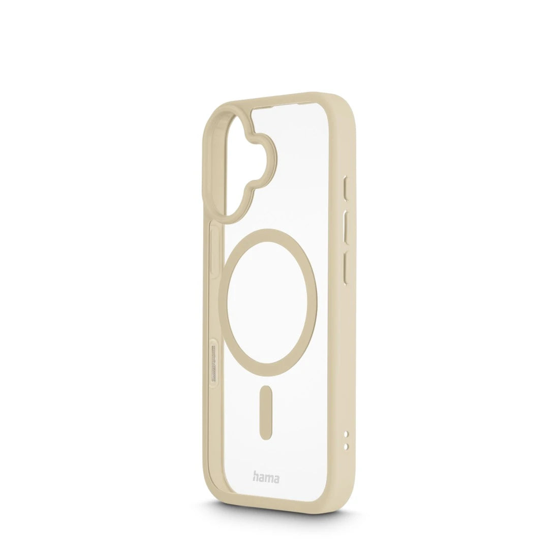 Hama Frame Protect – Backcover – für Apple iPhone 17, MagSafe, PC+TPU, Beige/Transparent