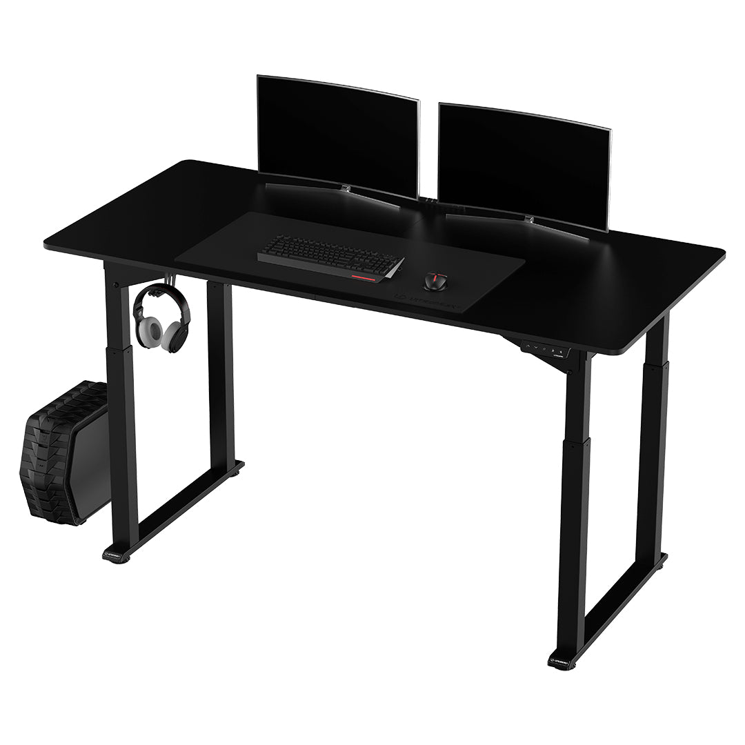 Ultradesk Uplift Gaming-Tisch – 160 × 75 cm, höhenverstellbar, schwarz, Stahl