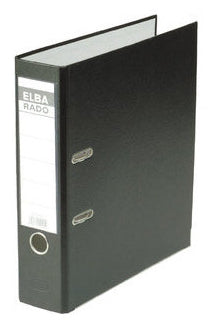 Elba Rado Brillant Ringbuch – 2-O-Ring – für A4 – Rückenbreite 8 cm – Schwarz