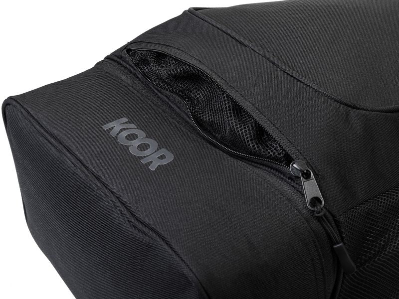 KOOR Sportrucksack F02643 – 30 l, mit Ballnetz, 600D Polyester – Schwarz, 435 × 235 × 310 mm