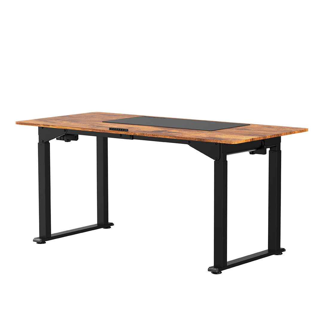Ultradesk Uplift Gaming-Tisch – 160 × 75 cm, höhenverstellbar, schwarz/braun, Stahl