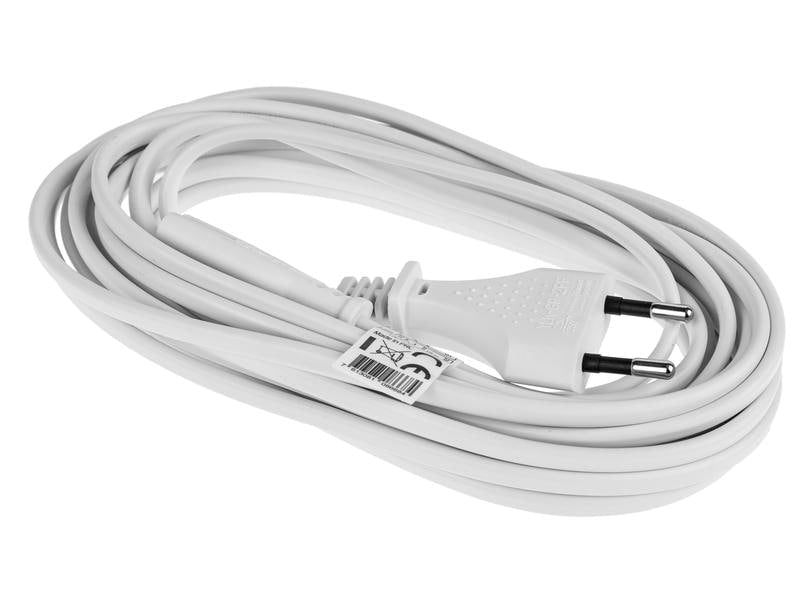 Furber. Netzkabel – T26–IEC C7, 5 m, 2,5 A, weiss