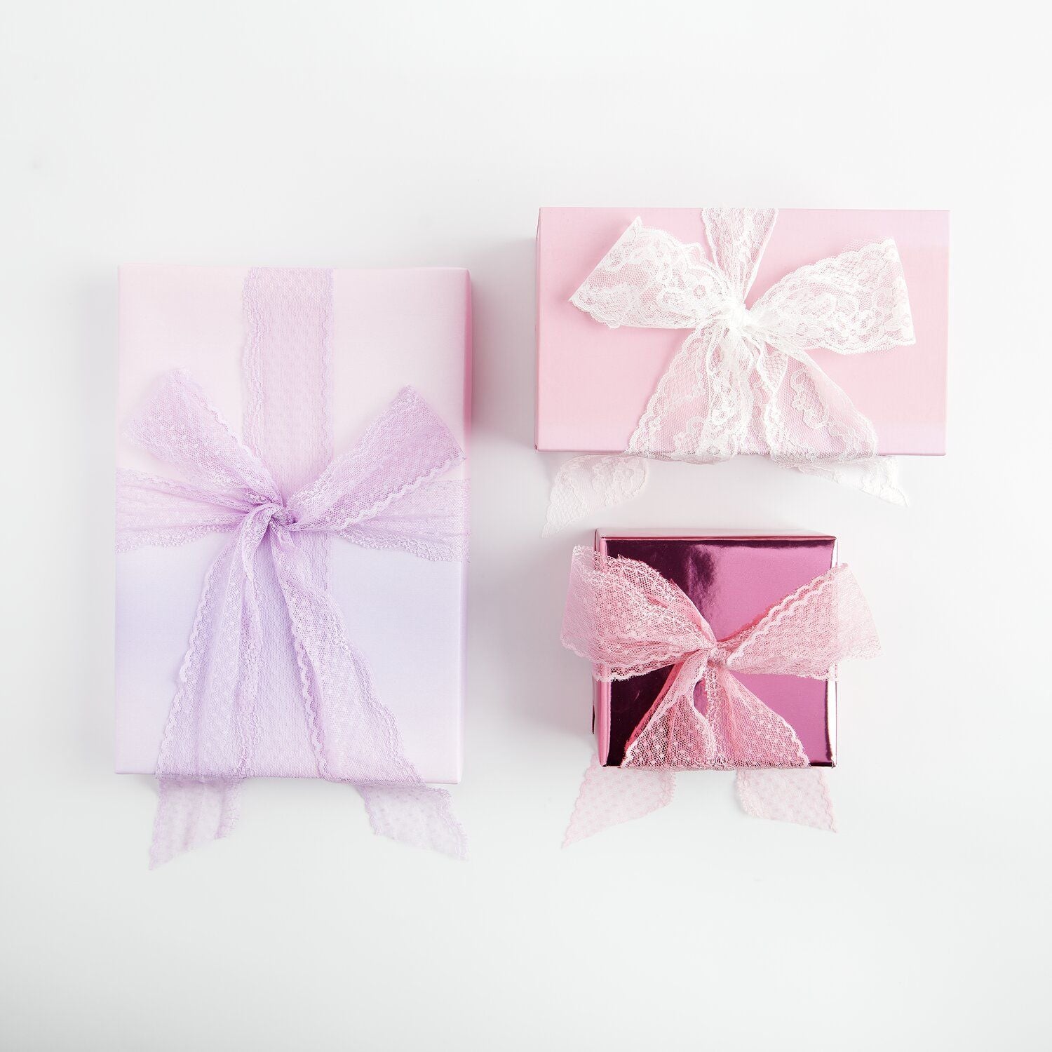 Rico Design Spitzenband Pünktchen 58 mm × 3 m – Rosa