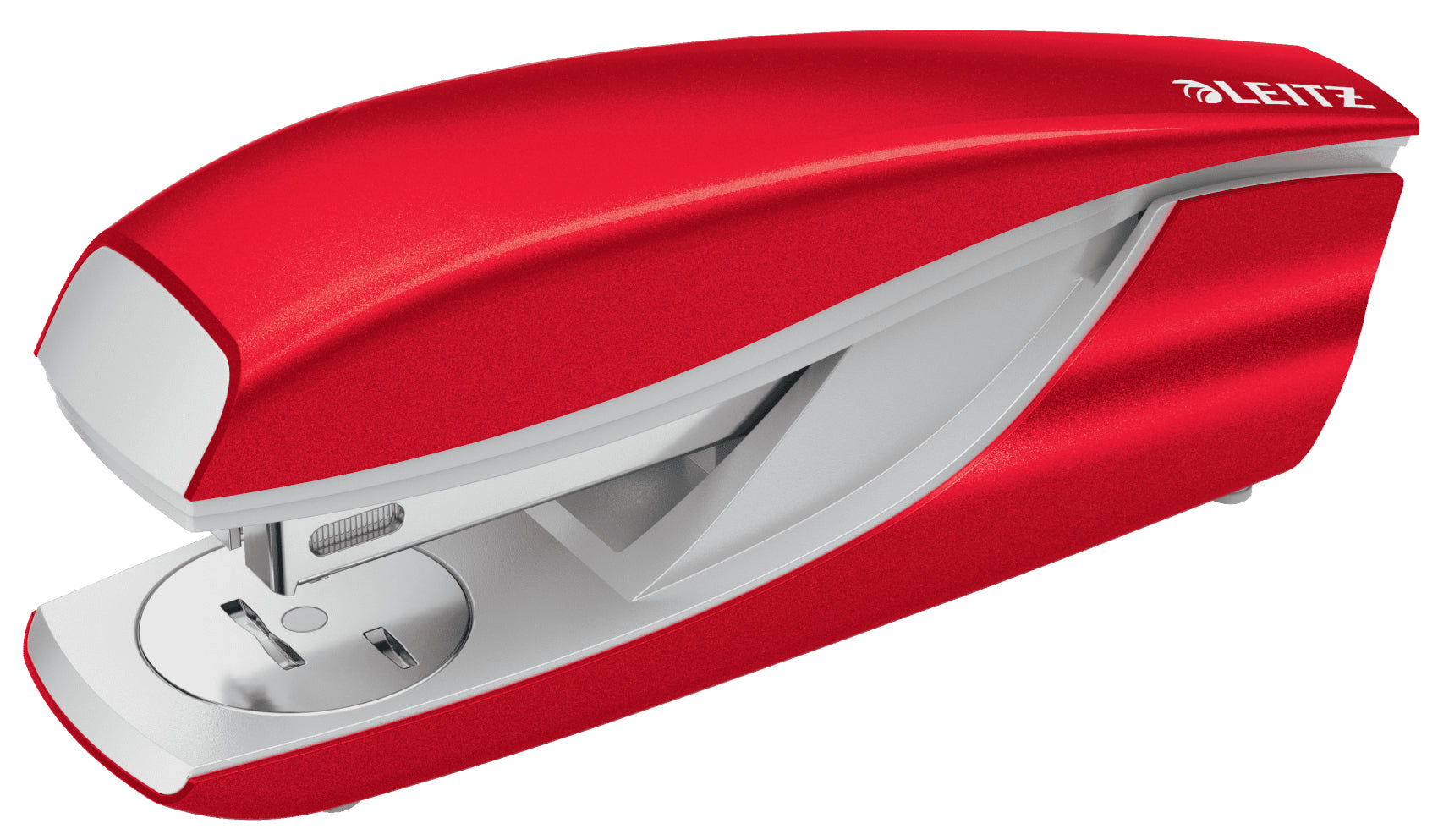 Leitz NeXXt WOW – Hefter, 30 Blatt, für 24/6, 26/6, integrierter Klammerentferner, Einlegetiefe 40 mm, rot glänzend